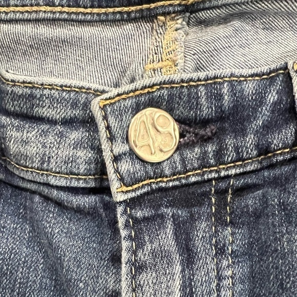 AG Adriano Goldschmied Jeans 27 Ankle Crop Cuffed Distressed Boho Mid Rise - Picture 14 of 16